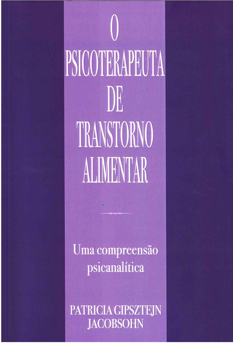 Capa do livro O Psicoterapeuta de Transtorno Alimentar
